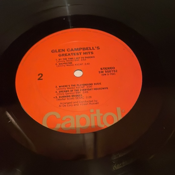 Glen Campbell‘s greatest hits LP final record album Vintage 1970s country 33 rpm - Picture 7 of 8
